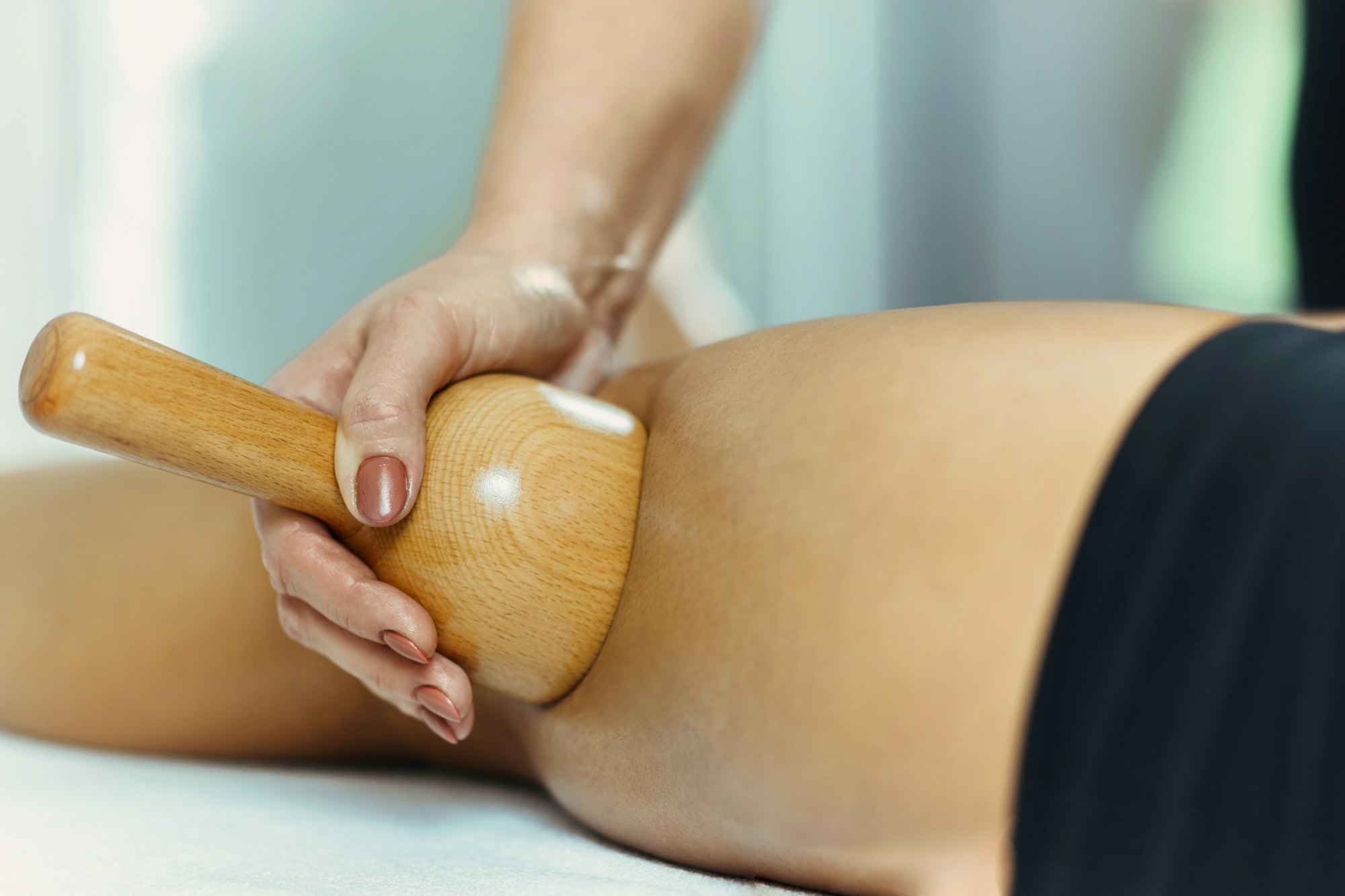 Wooden Vacuum Cup Maderotherapy Anti Cellulite Massage Treatment