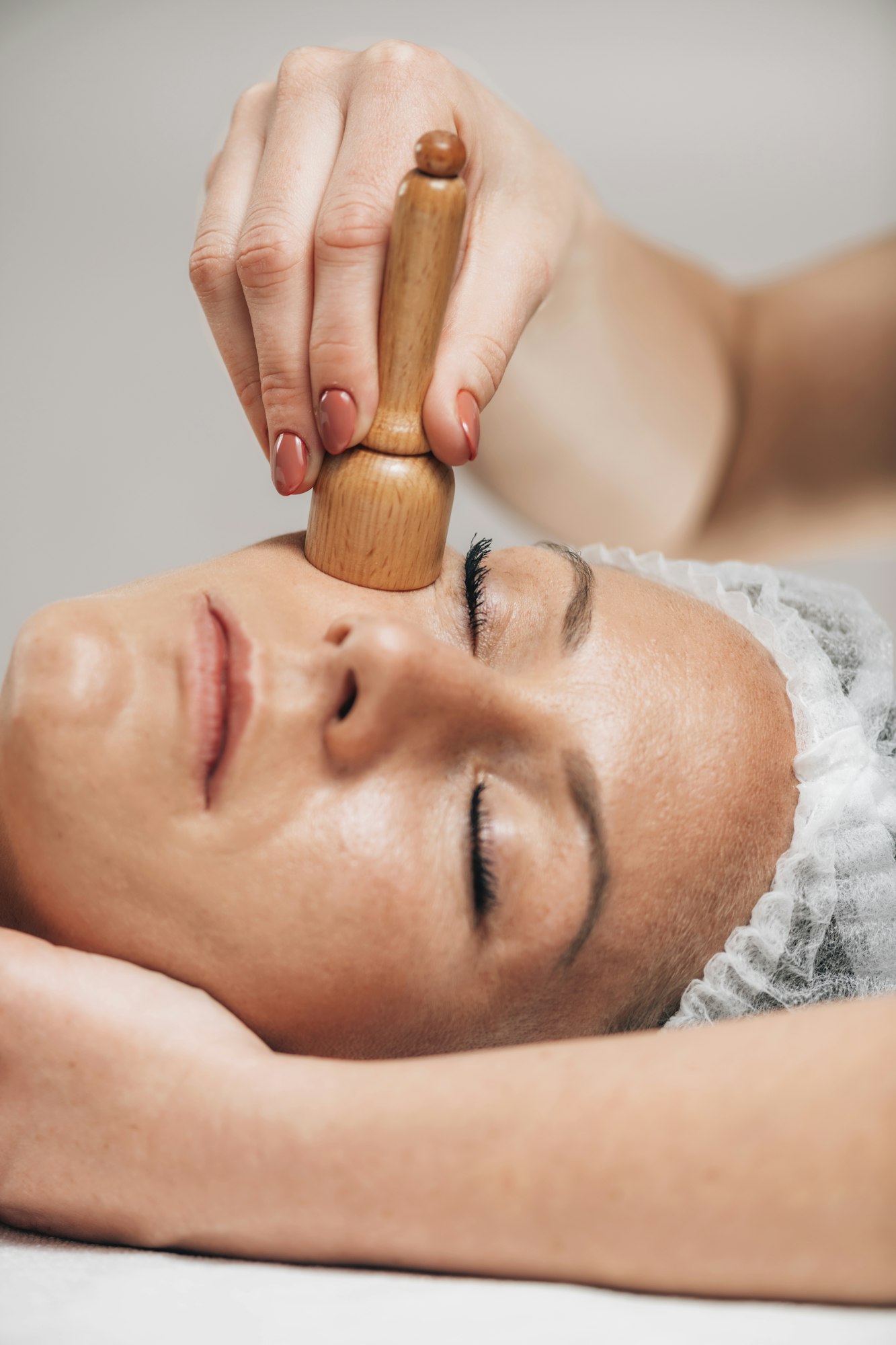 Facial Madero therapy Massage with Wooden Vacuum Massager