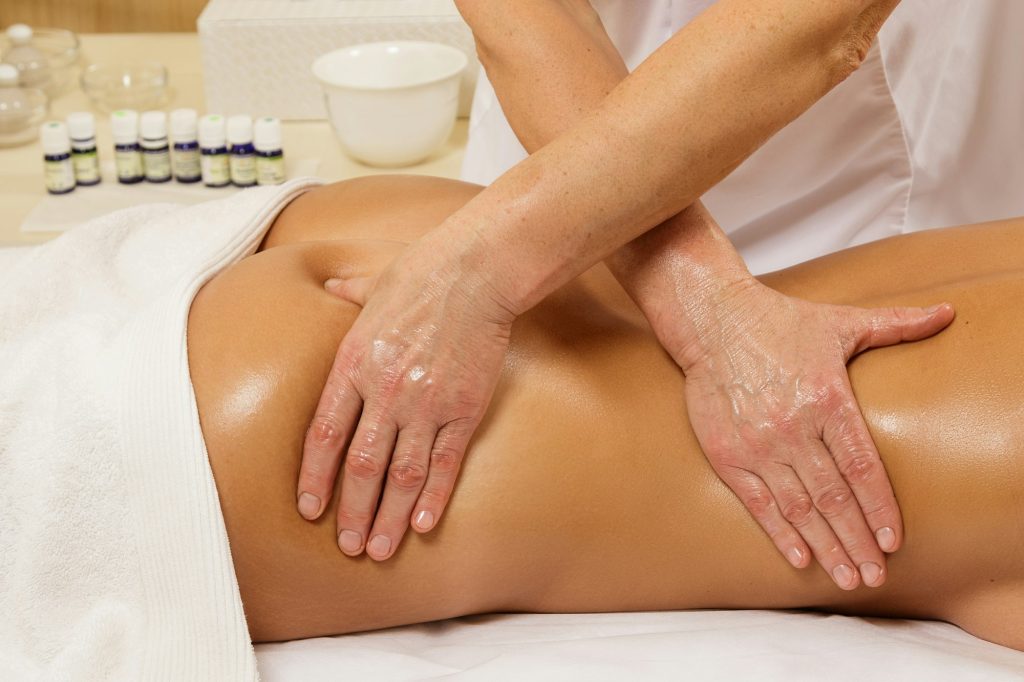 Spa and wellness. Professional anti cellulite massage treatment.