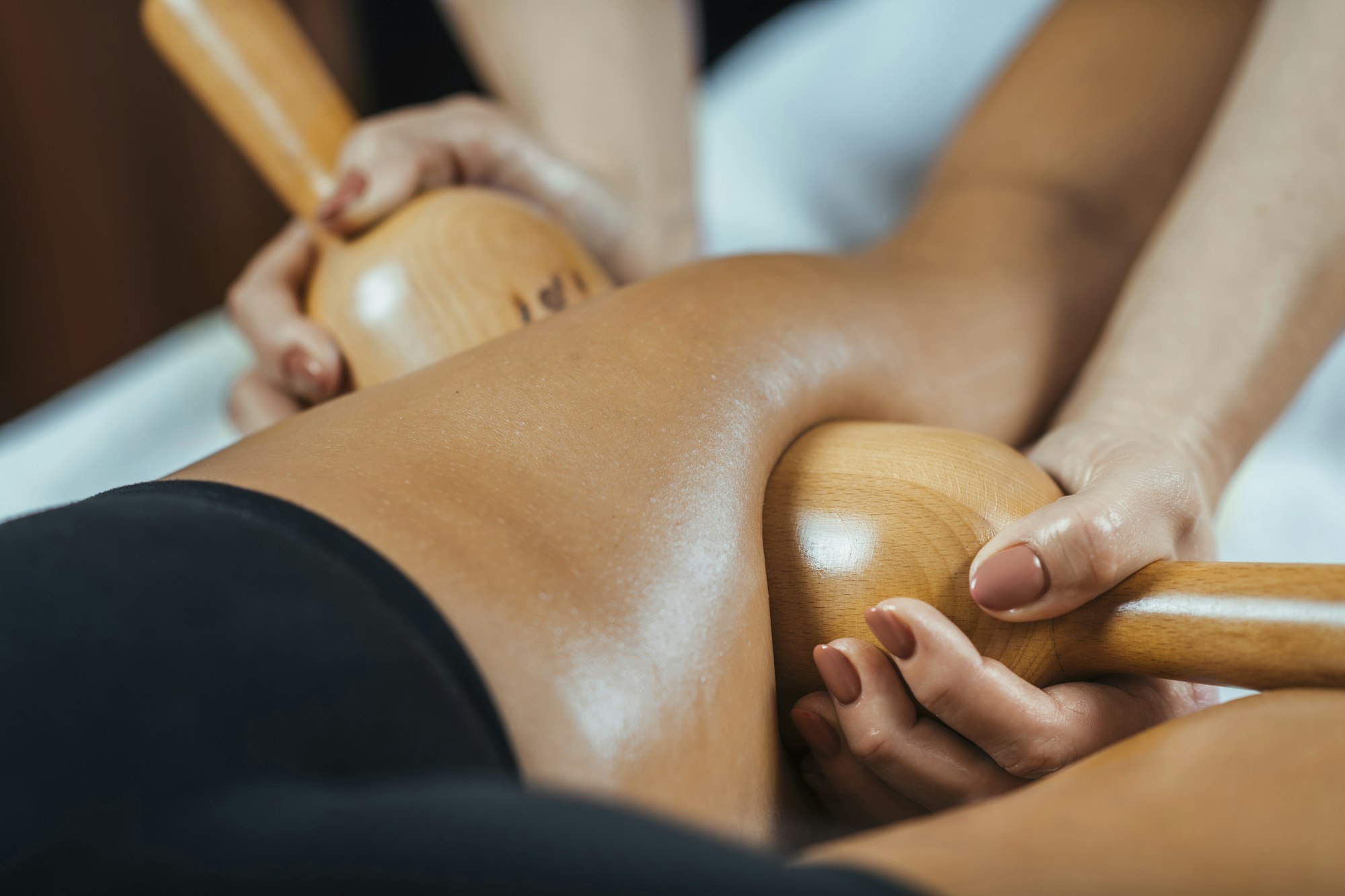 Wooden Vacuum Cup Maderotherapy Anti Cellulite Massage Treatment